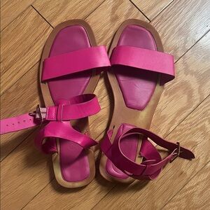 Pink Strappy Sandals